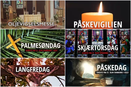 College av YouTube-spillere til påskeliturgiene 2025. 