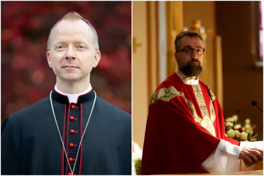 Biskop Erik Varden og biskop Fredrik Hansen