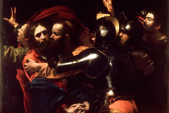 Caravaggios maleri av Judas som kysser Jesus