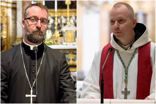 Collage av biskop Fredrik og biskop Erik 