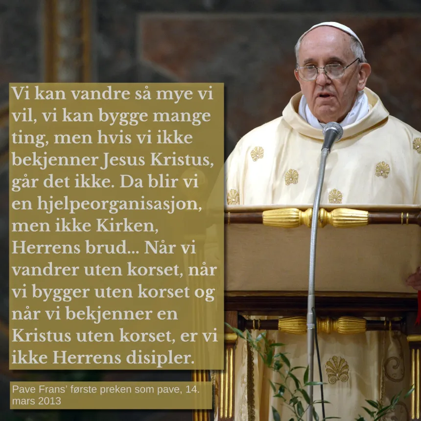Pave Frans-sitat torsdag 13. mars 2025