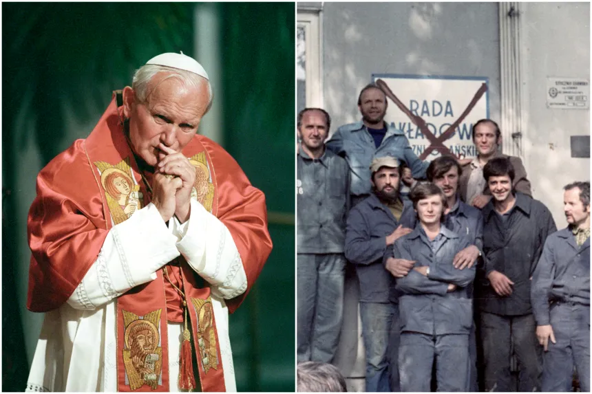 Johannes Paul II og streikere