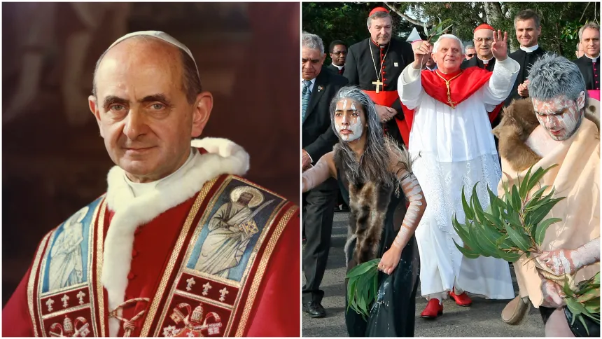 Pave Paul VI og Benedikt XVI