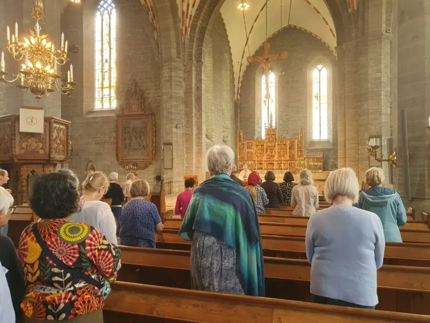 Messe i klosterkirken (Blåkyrkan) i Vadstena