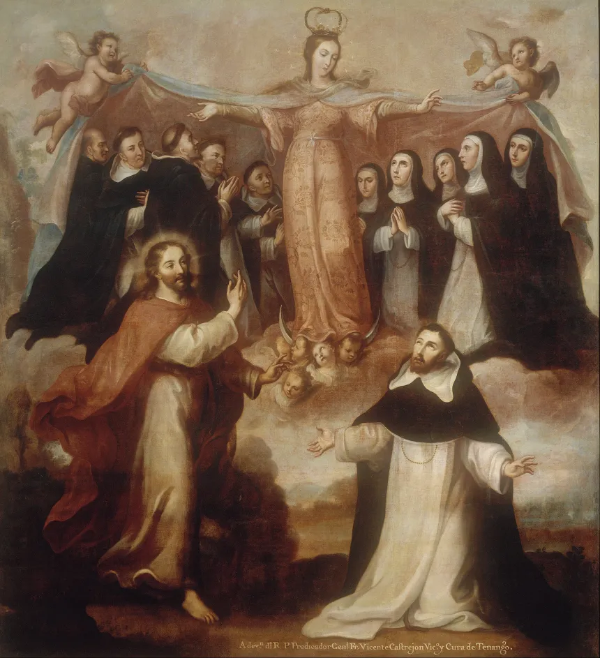 Miguel Cabreras maleri av Jomfru Maria som beskytter dominikanerne