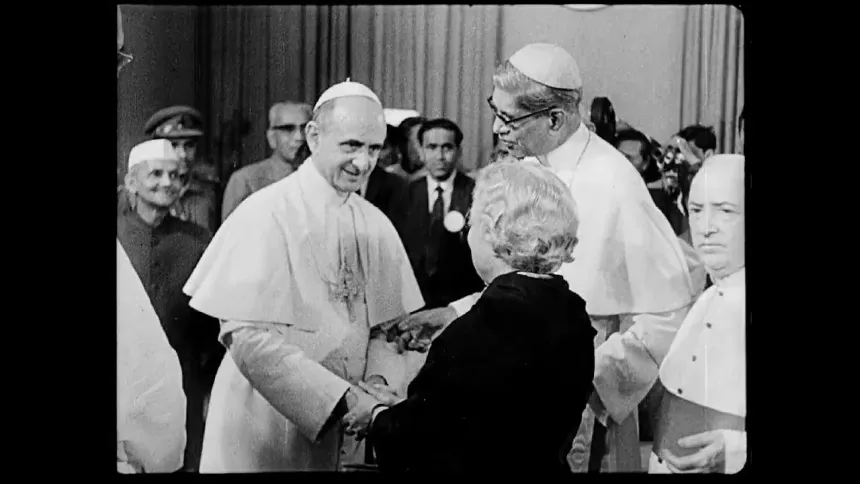 Pave Paul VI under sitt besøk til India