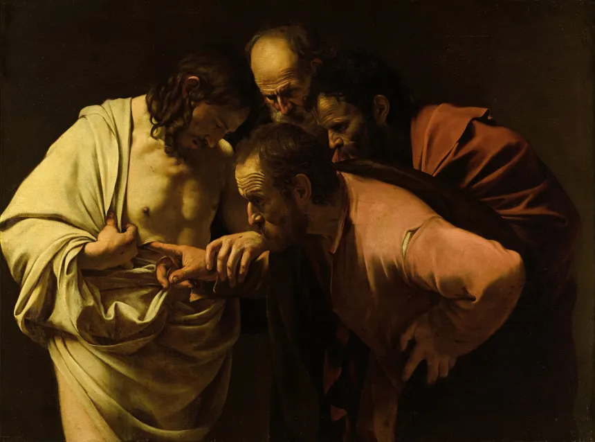 Caravaggios maleri av den tvilende Thomas og Jesu sår