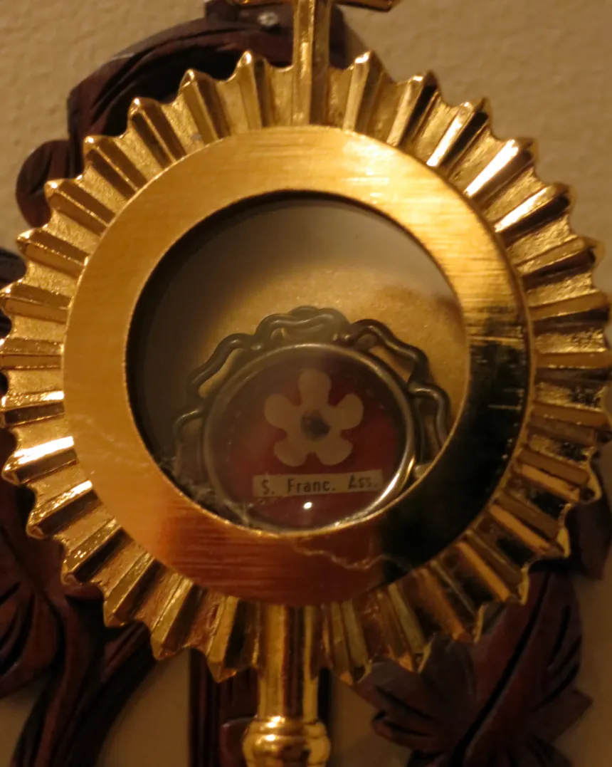 En relikvie av den hellige Frans av Assisi