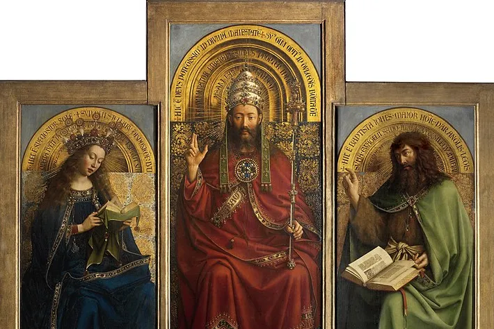 Hubert og Jan van Eycks maleri av Kristus Kongen