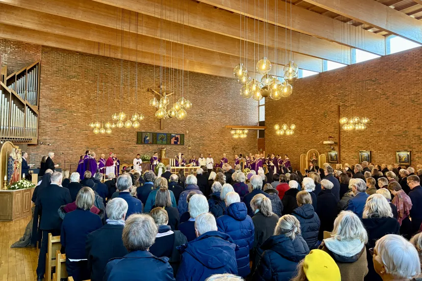 Sr. Anne-Lise Strøms rekviemmesse i St. Johannes kirke 20. november 2025. 