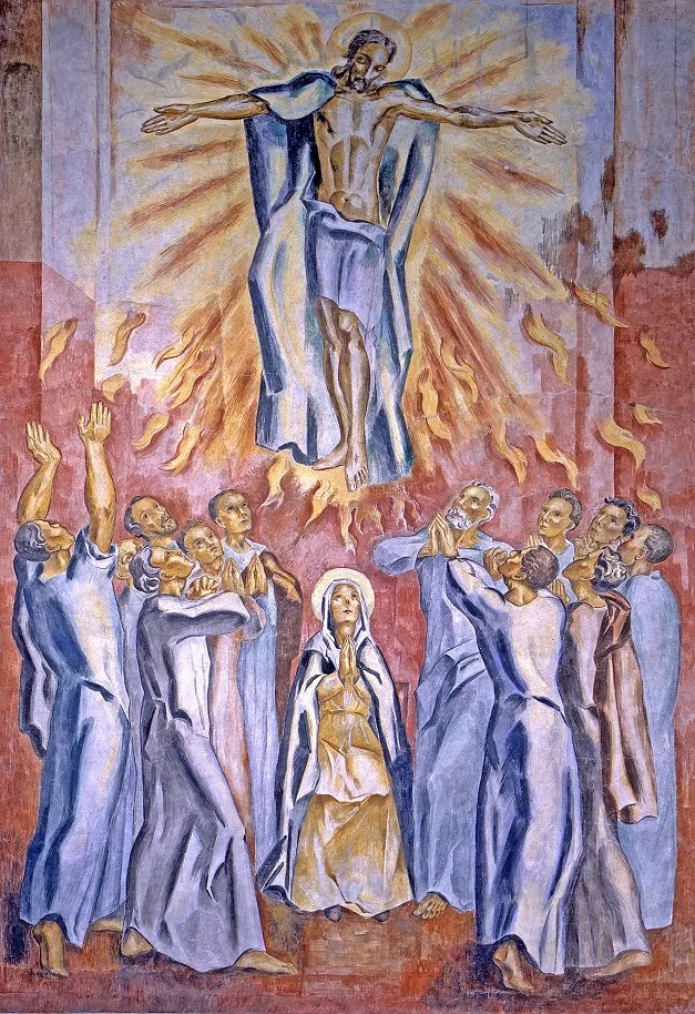 Himmelfart-fresken i St. Dominikus kirke, Majorstuen. 