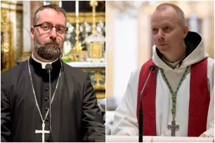 Collage av biskop Fredrik og biskop Erik 