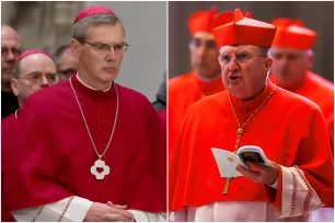 Biskop Heiner Wilmer og kardinal Arthur Roche